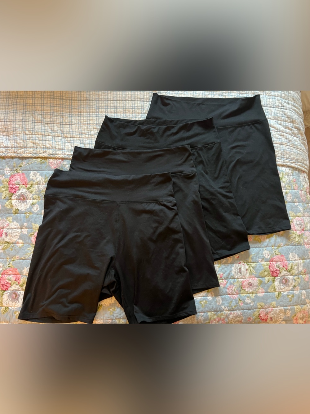 32 Degrees slot of 4 Black High-Rise Bike Shorts Quartet (please read)